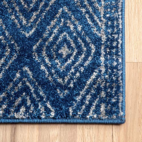 nuLOOM Sarina Diamonds Area Rug, 6 ft 7 in x 9 ft, Blue