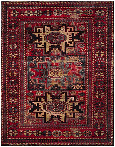 Safavieh Vintage Hamadan Collection Antiqued Red and Multi Area Rug (8' x 10')