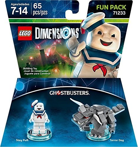 Lego Dimensions Ghostbusters Starter Pack + Peter Venkman Level Pack + Slimer + Stay Puft Fun Packs for Playstation 4 or PS4 Pro Console
