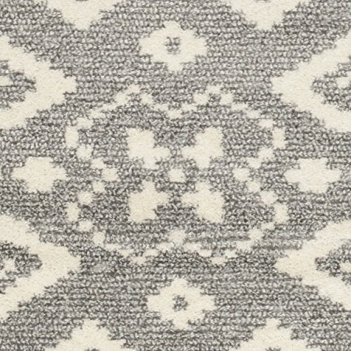 SAFAVIEH Adirondack Collection ADR107B Rustic Boho Non-Shedding Living Room Bedroom Area Rug, 8' x 8' Round, Ivory / Silver