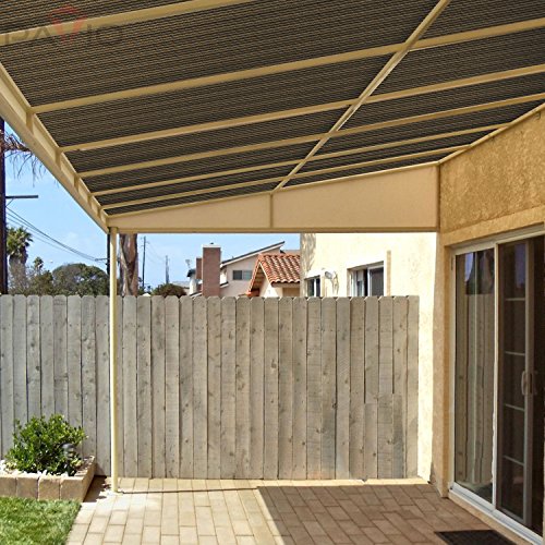 Patio Paradise 12' x 119' Sunblock Shade Cloth Roll,Brown Sun Shade Fabric 95% UV Resistant Mesh Netting Cover for Outdoor,Backyard,Garden,Plant,Greenhouse,Barn