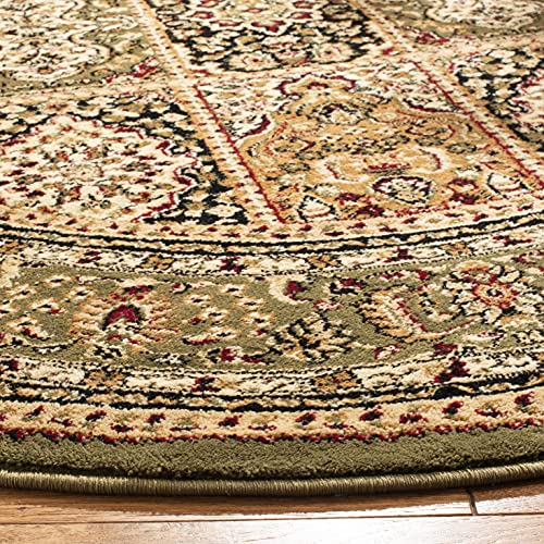 SAFAVIEH Lyndhurst Collection LNH217A Traditional Oriental Non-Shedding Dining Room Entryway Foyer Living Room Bedroom Area Rug, 8' x 8' Round, Multi / Green