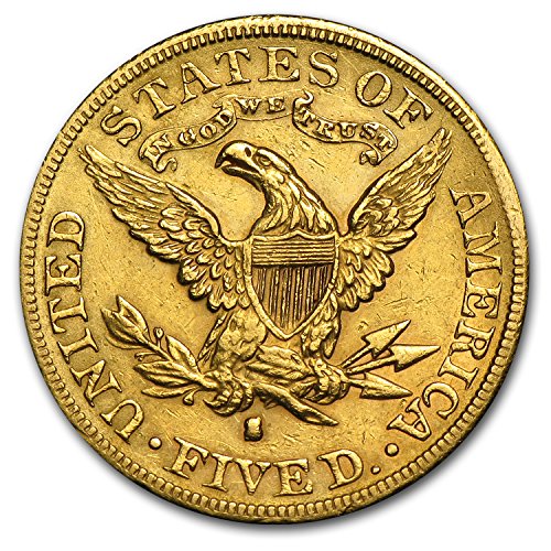 1839-1908 $5 Liberty Gold Half Eagle (Cleaned) G$5 Very Good