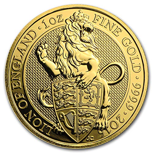2016 UK Great Britain 1 oz Gold Queen's Beasts (The Lion) 1 OZ Brilliant Uncirculated