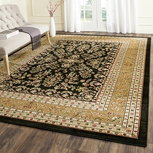 Safavieh Lyndhurst Collection LNH331D Traditional Oriental Black and Tan Rectangle Area Rug (8'11" x 12')