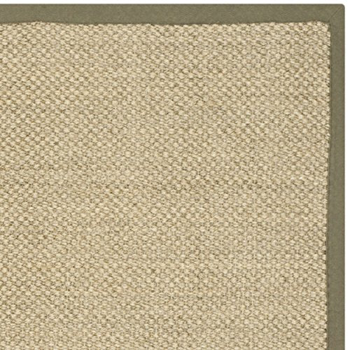 Safavieh Natural Fiber Collection NF443C Tiger Eye Natural and Green Sisal Square Area Rug (8' Square)