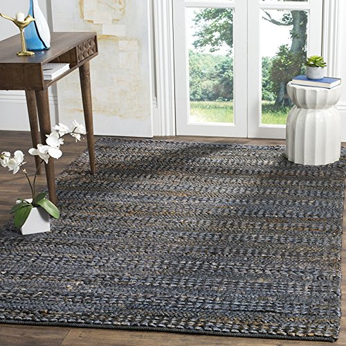 Safavieh Natural Fiber Collection NF212G Hand-woven Jute Area Rug, 9' x 12', Grey