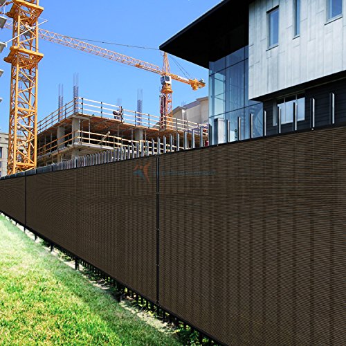 TANG Sunshades Depot 6'FTx70'FT Brown Privacy Fence Screen Temporary Windscreen Park Tennis Court School Home 150 GSM Heavy Netting Fence Cover 88% Privacy Blockage Excellent Airflow 3 Years Warranty