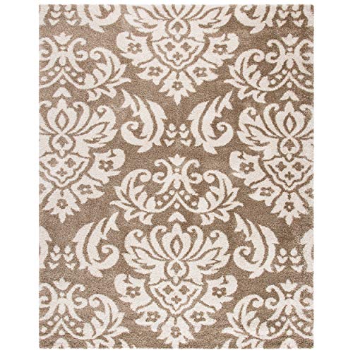 Safavieh Florida Shag Collection SG460-1311 Beige and Cream Area Rug (8' x 10')