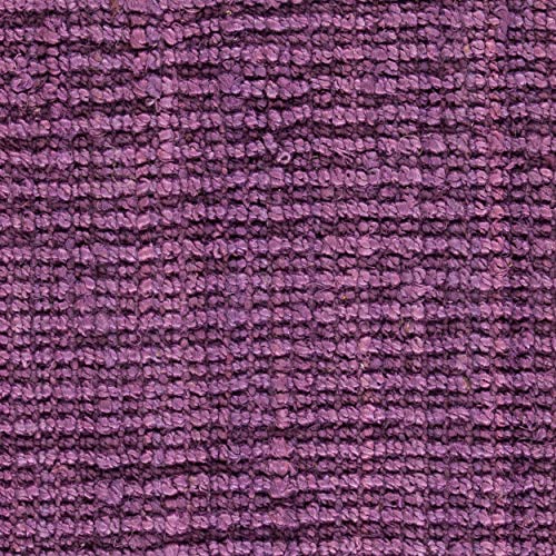 Safavieh Natural Fiber Collection NF447B Handmade Chunky Textured Premium Jute 0.75-inch Thick Area Rug, 5' x 8', Purple