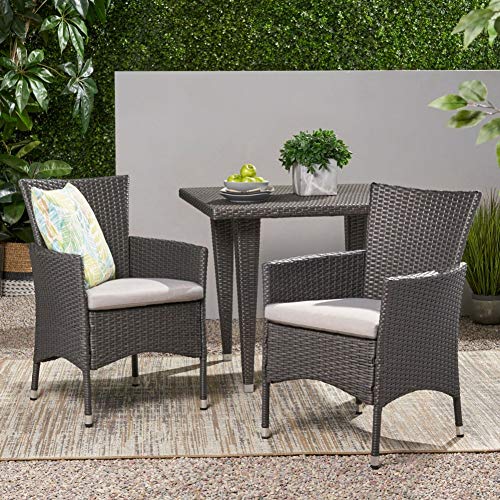 Great Deal Furniture Clementine Outdoor Wicker Dining Chairs (Set of 2)