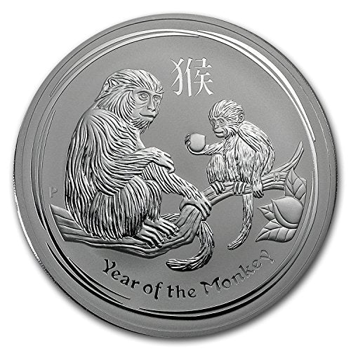 2016 AU Australia 1 kilo Silver Lunar Monkey BU Silver Brilliant Uncirculated