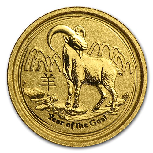 2015 AU Australia 1/20 oz Gold Lunar Goat BU Gold Brilliant Uncirculated