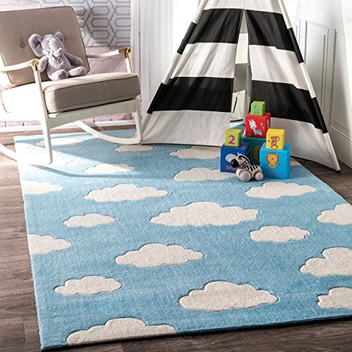 nuLOOM Sachiko Cloudy Kids Rug, 7' 6" x 9' 6", Blue