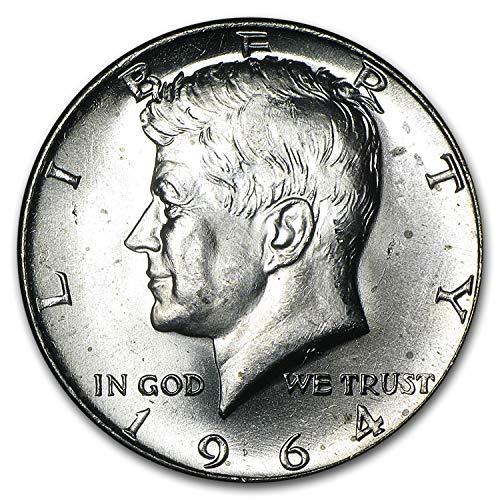 1964 Silver 1964-P/D Kennedy Half Dollar 20-Coin Roll BU Half Dollar Brilliant Uncirculated