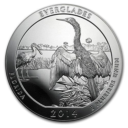 2014 5 oz Silver ATB Everglades National Park, FL Silver Brilliant Uncirculated