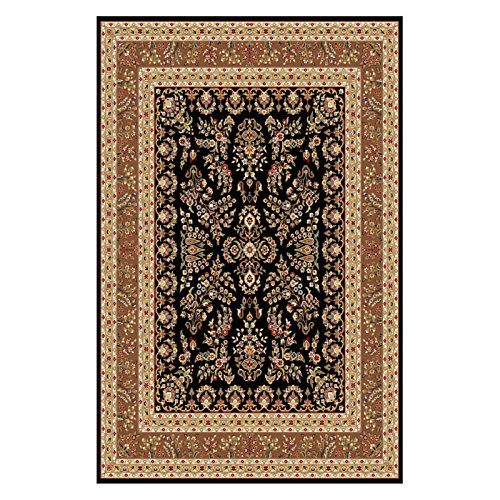 Safavieh Lyndhurst Collection LNH331D Traditional Oriental Black and Tan Rectangle Area Rug (8'11" x 12')