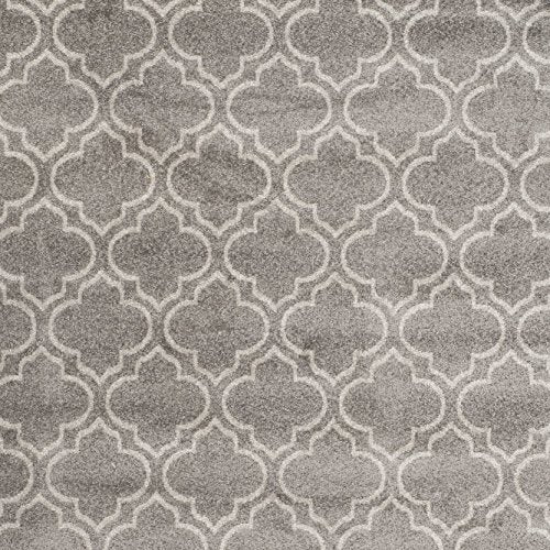 Safavieh Amherst Collection AMT412C Moroccan Geometric Area Rug, 6' x 9', Grey/Light Grey