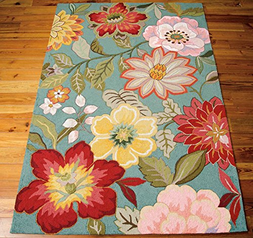 Nourison FA18 Fantasy Area Rug 8' x 10'6"/Aqua/Rectangle