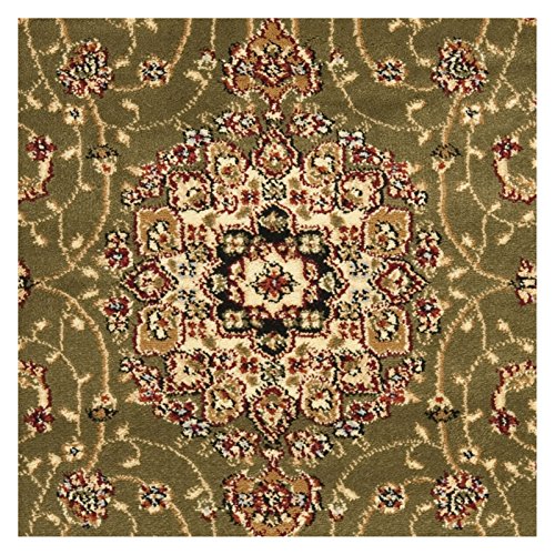 Safavieh Lyndhurst Collection LNH329B Traditional Medallion Sage and Ivory Rectangle Area Rug (8'11" x 12')