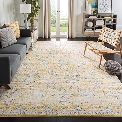 Safavieh Evoke Collection  Contemporary Bohemian Gold and Ivory Area Rug (8' x 10')