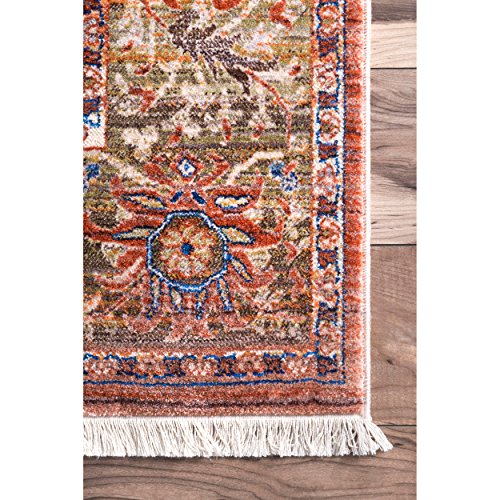 nuLOOM Veronica Sunset Fringe Area Rug, 8' x 10', Rust