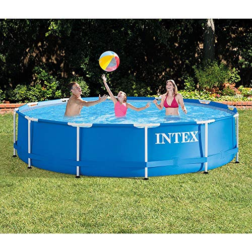 Intex 12 Foot x 30 In. Above Ground Pool & Intex 12 Foot Round Pool Cover