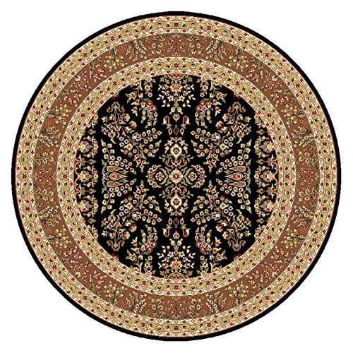 Safavieh Lyndhurst Collection LNH331D Traditional Oriental Black and Tan Rectangle Area Rug (8'11" x 12')