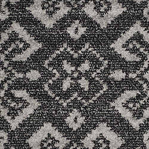 SAFAVIEH Adirondack Collection ADR107A Rustic Boho Non-Shedding Living Room Bedroom Area Rug, 8' x 8' Round, Silver / Black