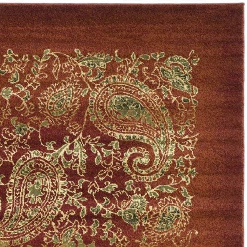 Safavieh Lyndhurst Collection LNH224B Traditional Paisley Red and Multi Area Rug (8' x 11')