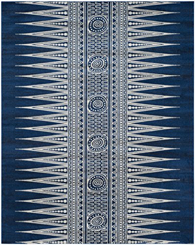 Safavieh Evoke Collection EVK226A Modern Bohemian Area Rug, 10' x 14', Royal/Ivory