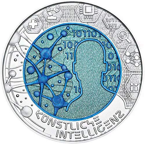 2019 AT Niobium PowerCoin Artificial Intelligence Bimetallic Silver Coin 25€ Euro Austria 2019 BU Brilliant Uncirculated