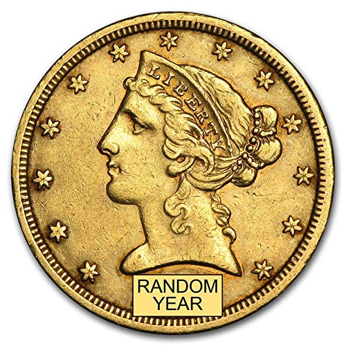 1839-1908 $5 Liberty Gold Half Eagle XF (Random Year) G$5 Extremely Fine