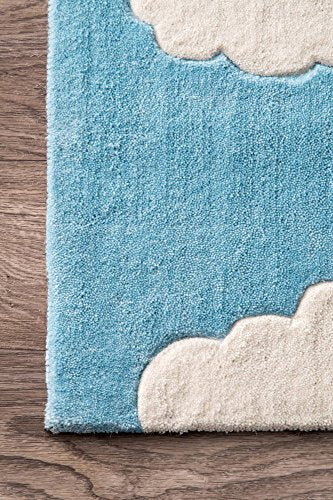 nuLOOM Sachiko Cloudy Kids Rug, 7' 6" x 9' 6", Blue