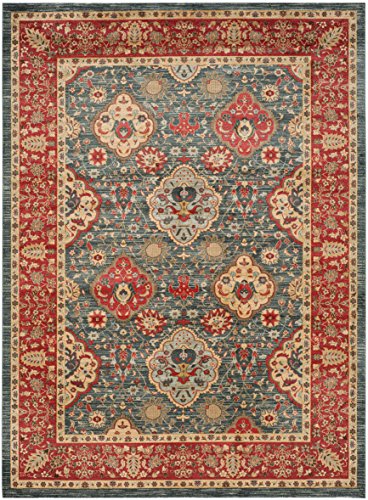 Safavieh Mahal Collection MAH655C Traditional Oriental Navy and Red Area Rug (9' x 12')