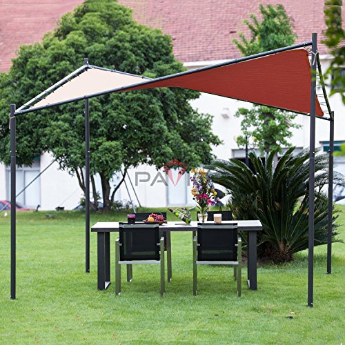 Patio Paradise 13' x 32' Straight Edge Sun Shade Sail, Red Rectangle Outdoor Shade Cloth Pergola Cover UV Block Fabric - Custom 3 Year Warrenty