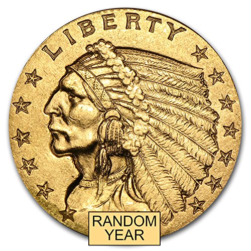 1908-1929 $2.50 Indian Gold Quarter Eagle XF (Random Year) $2.50 Extremely Fine