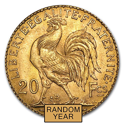 1899 FR - 1914 France Gold 20 Francs French Rooster AU (Random) Gold About Uncirculated