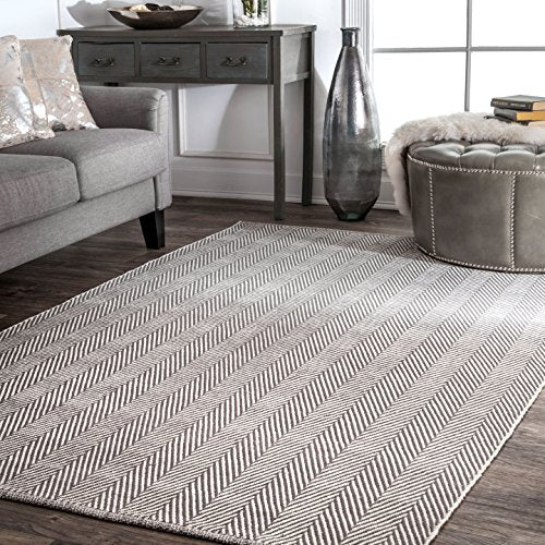 nuLOOM Kimberely Hand Loomed Area Rug, 8' x 10', Grey