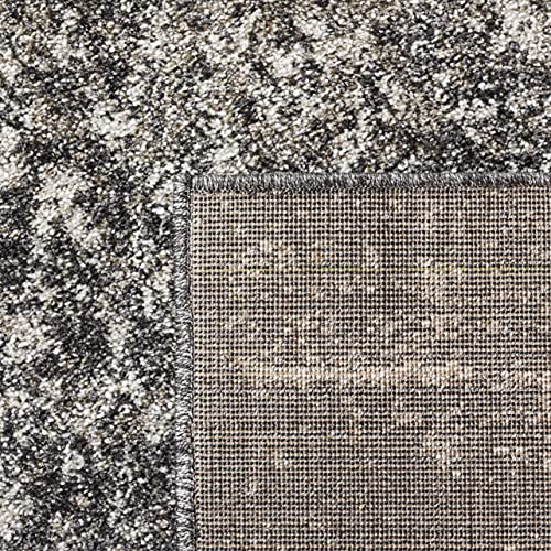 SAFAVIEH Retro Collection RET2770 Modern Abstract Non-Shedding Living Room Bedroom Dining Home Office Area Rug, 6' x 9', Black / Light Grey