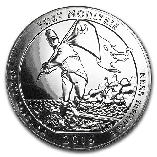 2016 5 oz Silver ATB Fort Moultrie National Monument, SC Silver Brilliant Uncirculated
