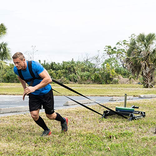 Valor Fitness ES-SW Weighted Wheelbarrow Sled (Push, Pull, or Drag) with Harness