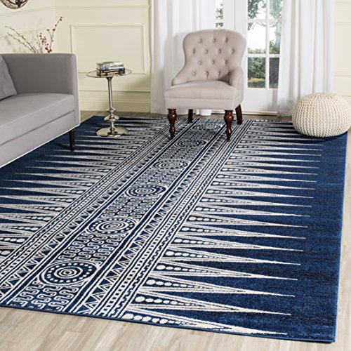 Safavieh Evoke Collection EVK226A Modern Bohemian Area Rug, 9' x 12', Royal/Ivory