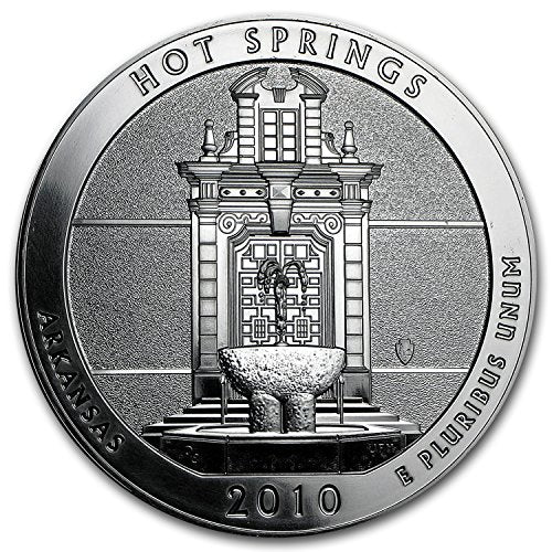 2010 5 oz Silver ATB Hot Springs National Park, AR Silver Brilliant Uncirculated