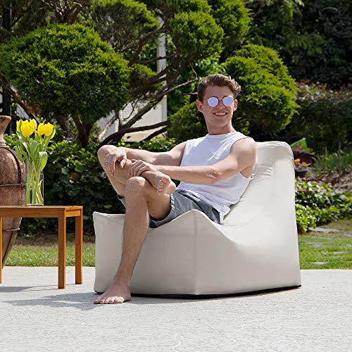 Jaxx Juniper Outdoor Bean Bag Patio Chair, Pearl