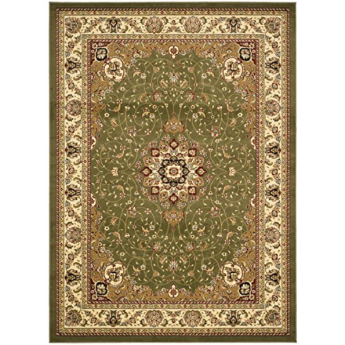 Safavieh Lyndhurst Collection LNH329B Traditional Medallion Sage and Ivory Rectangle Area Rug (8'11" x 12')