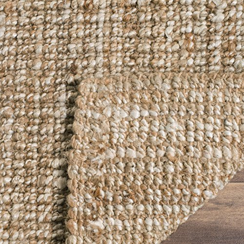 Safavieh Natural Fiber Collection NF447N Handmade Chunky Textured Premium Jute 0.75-inch Thick Runner, 2' x 18' , Ivory