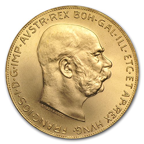 1915 AT Austria Gold 100 Coronas BU (Random) Gold Brilliant Uncirculated