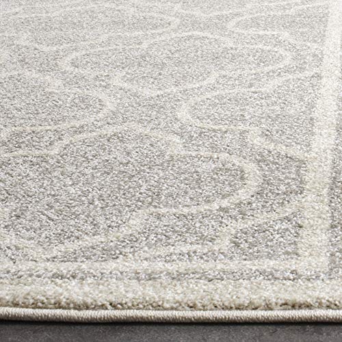 Safavieh Amherst Collection AMT412B Moroccan Geometric Area Rug, 11' x 16', Light Grey/Ivory