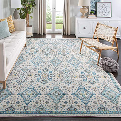 Safavieh Evoke Collection Area Rug, 9' x 12', Ivory/Light Blue